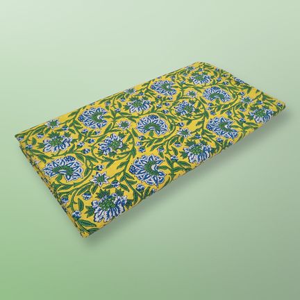 4 Meter Cotton Hand Printed Fabric