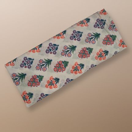 4 Meter Cotton Hand Printed Fabric