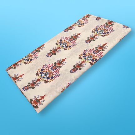 4 Meter Cotton Hand Printed Fabric