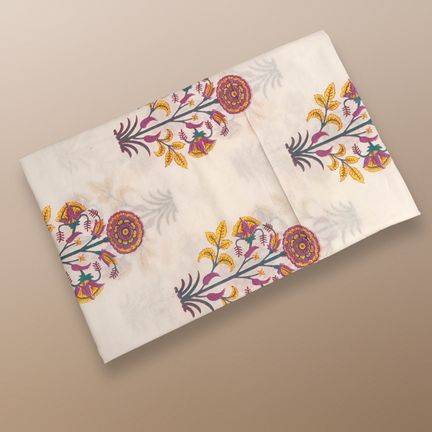 4 Meter Cotton Hand Printed Fabric