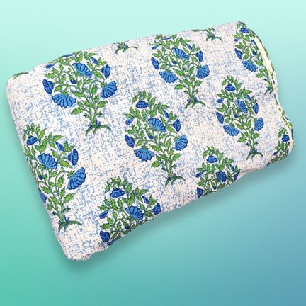 4 Meter Cotton Hand Printed Fabric