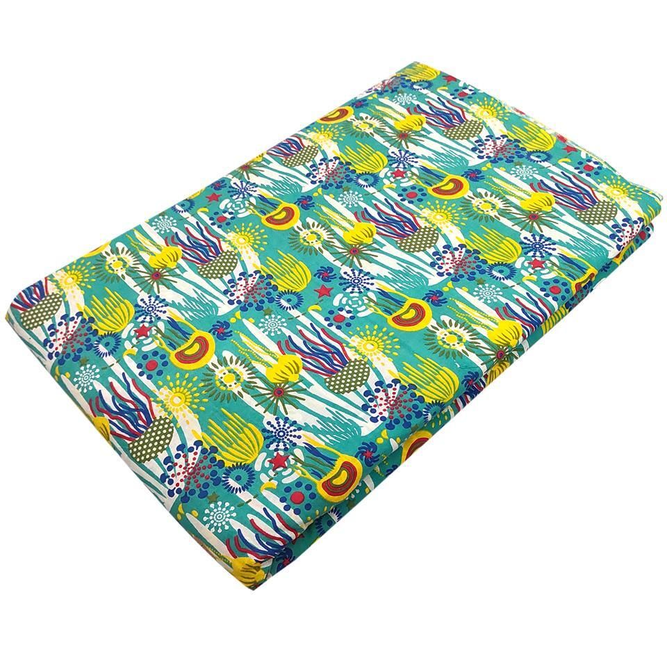 4 Meter Cotton Hand Printed Fabric