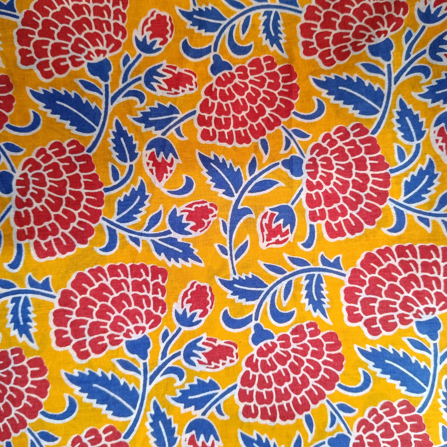 4 Meter Cotton Hand Printed Fabric