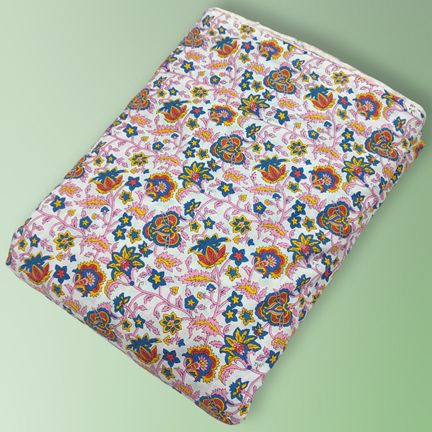 4 Meter Cotton Hand Printed Fabric