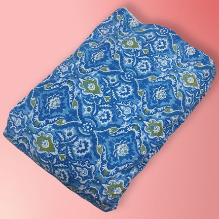 4 Meter Cotton Hand Printed Fabric