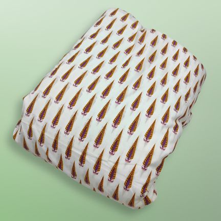 4 Meter Cotton Hand Printed Fabric