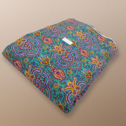 4 Meter Cotton Hand Printed Fabric