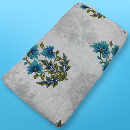 4 Meter Cotton Hand Printed Fabric