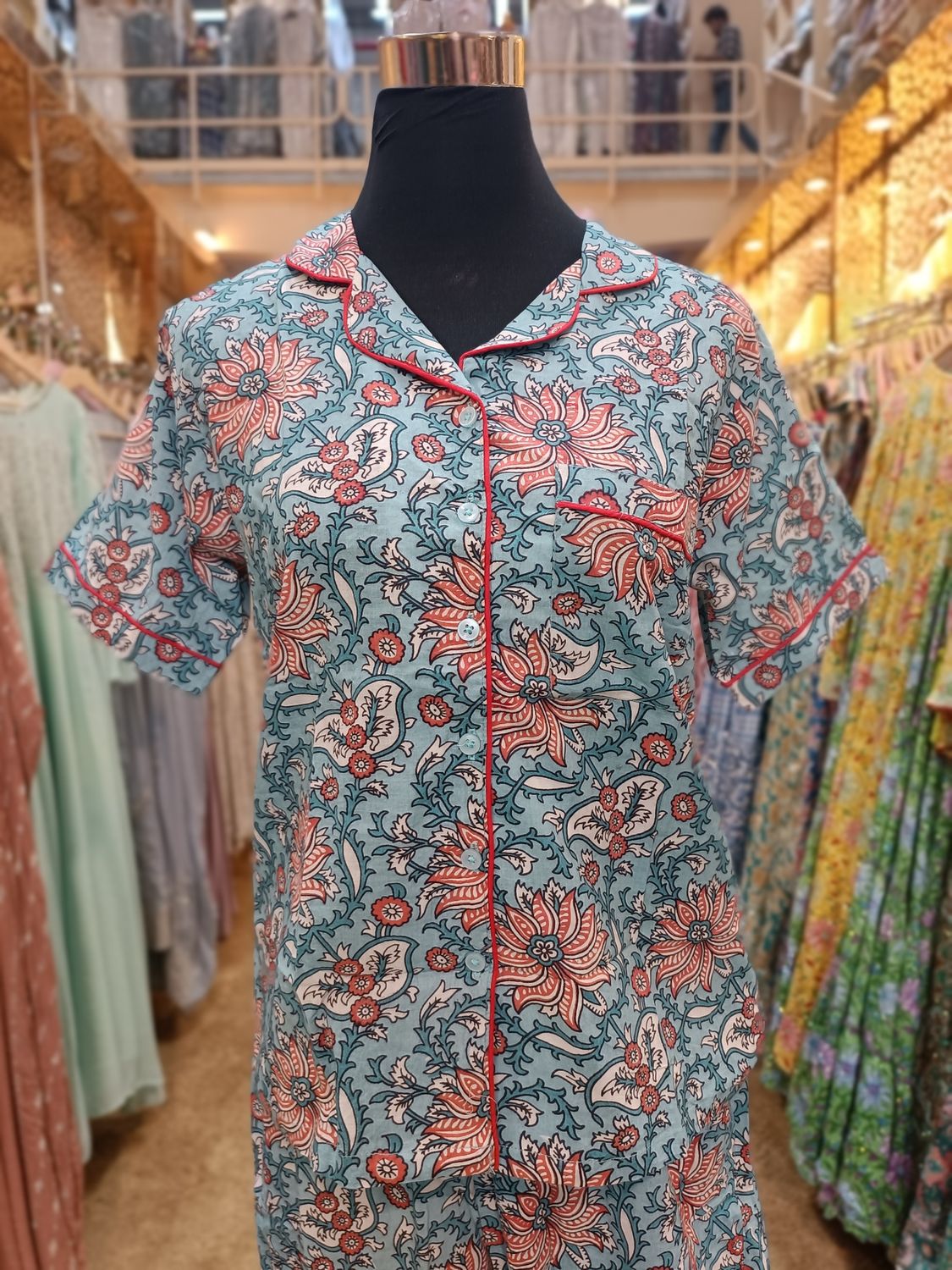 XS-S Cotton Short Sleeves Pajamas Set