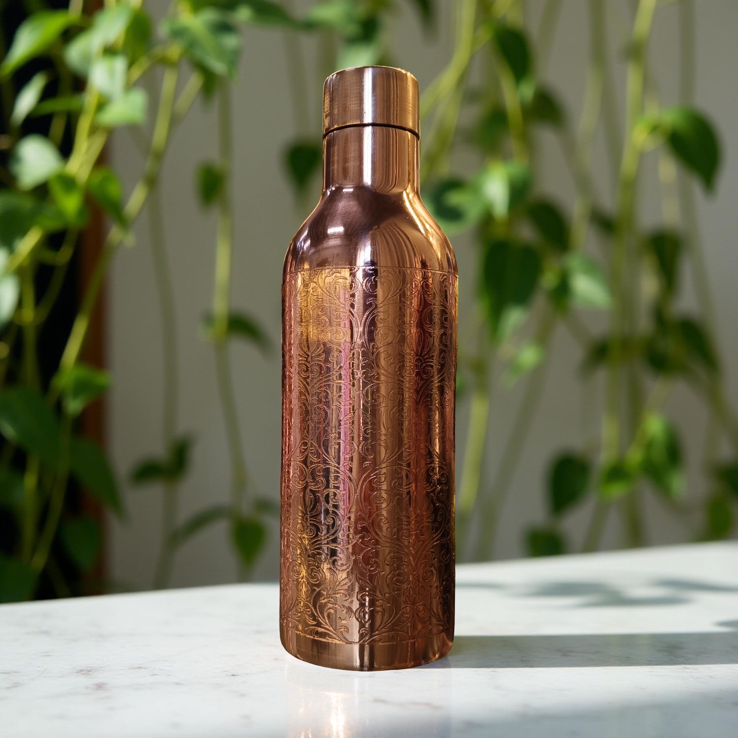 Luxury Imperio Small Etching Brass Bottle 09