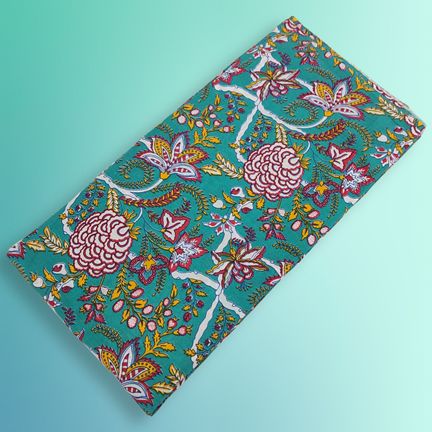 4 Meter Cotton Hand Printed Fabric