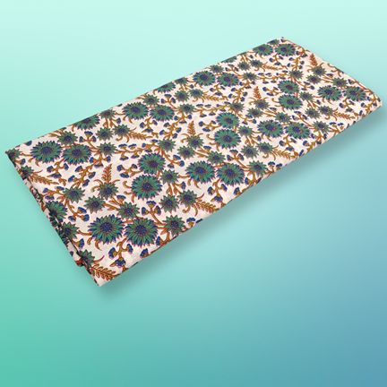 4 Meter Cotton Hand Printed Fabric