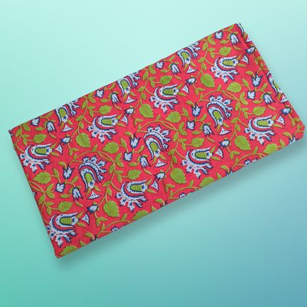 4 Meter Cotton Hand Printed Fabric