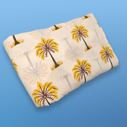 4 Meter Cotton Hand Printed Fabric