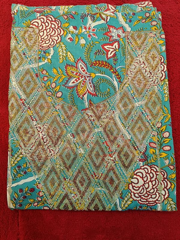 4 Meter Cotton Hand Printed Crystal Fabric