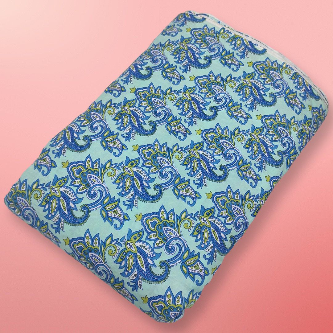4 Meter Cotton Hand Printed Fabric