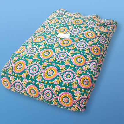 4 Meter Cotton Hand Printed Fabric