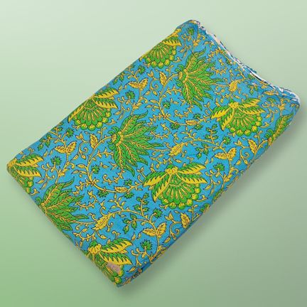 4 Meter Cotton Hand Printed Fabric