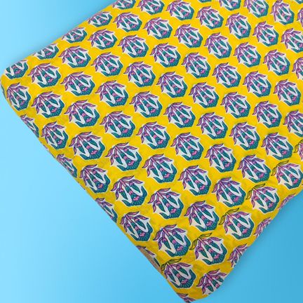 4 Meter Cotton Hand Printed Fabric