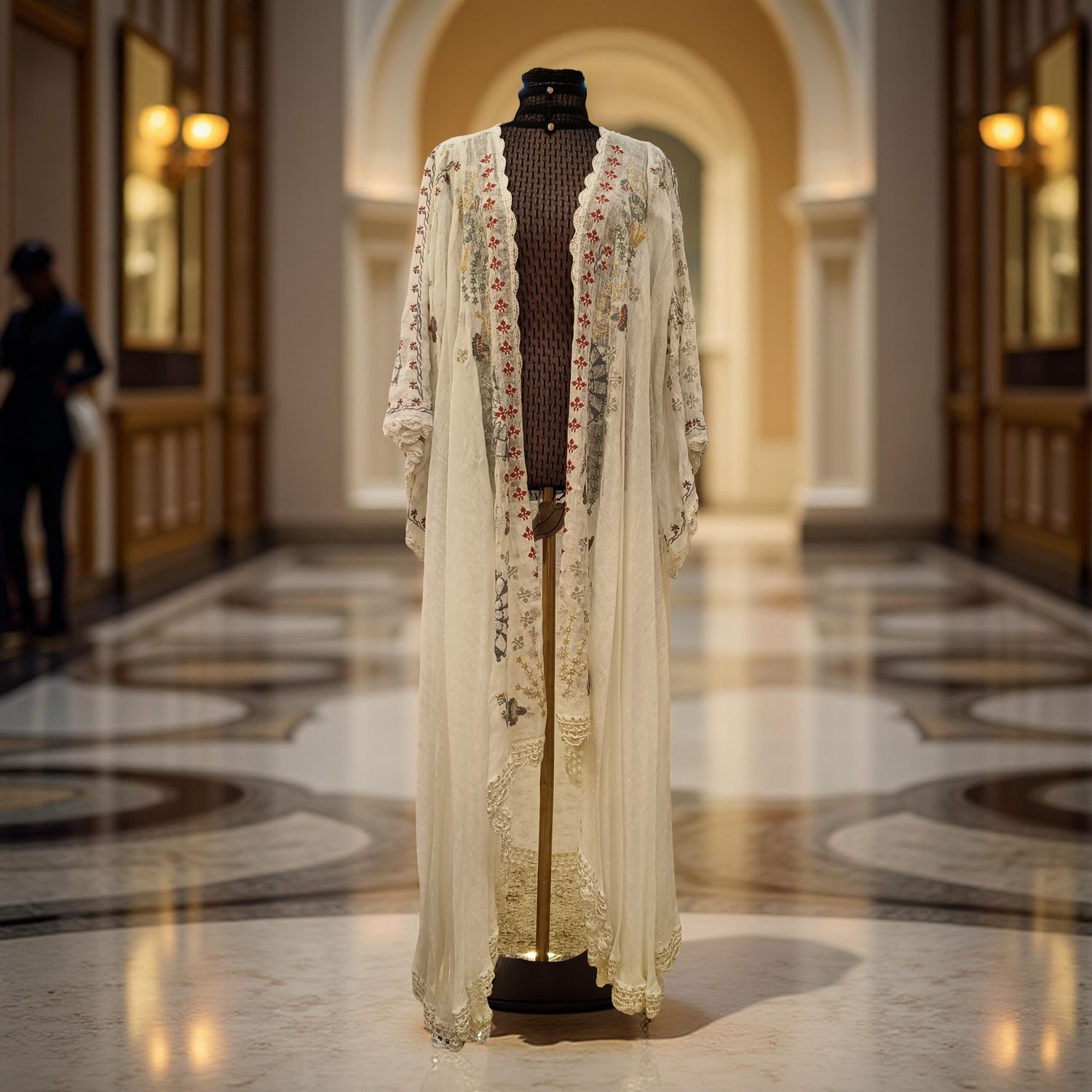 Free Size Linen Special Embroidery Dress Length 56"