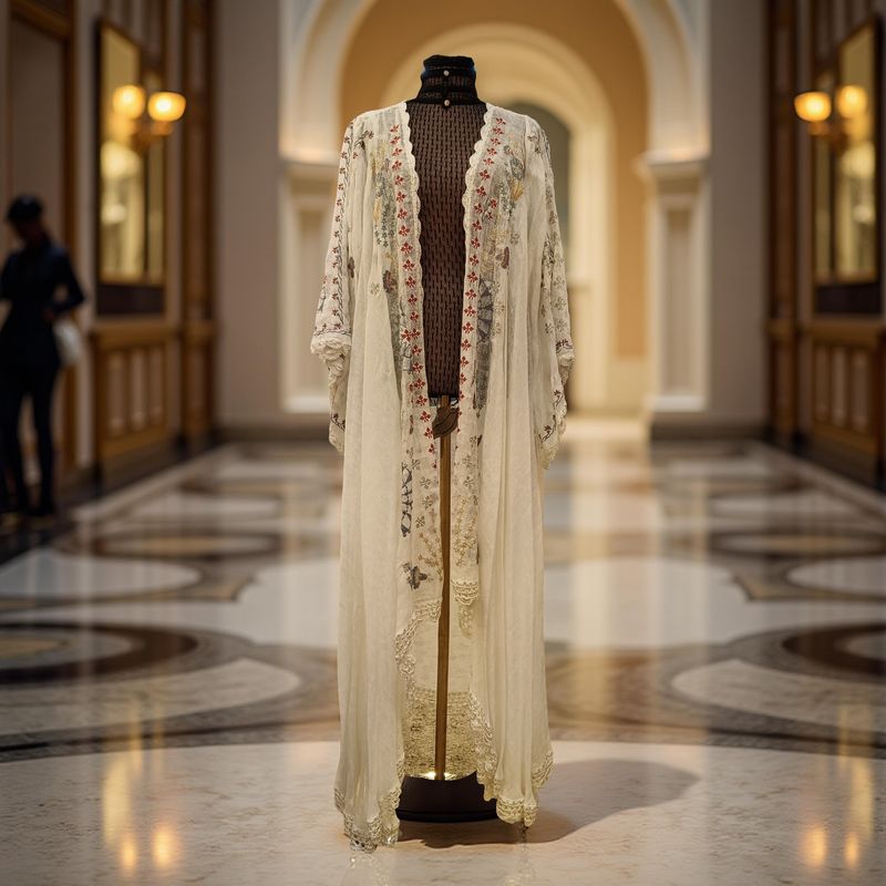 Free Size Linen Special Embroidery Dress Length 56"