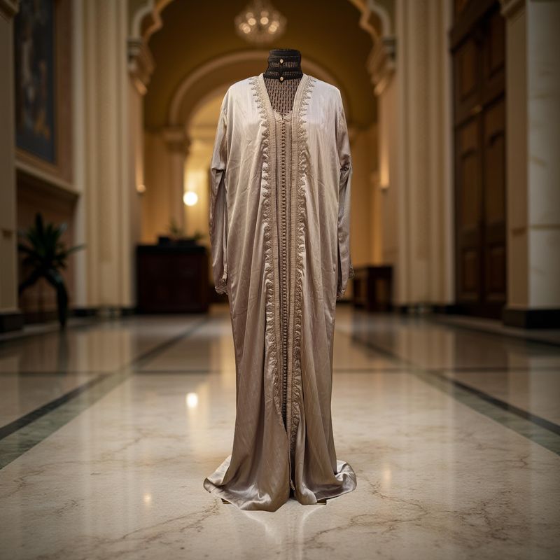 L-XL Linen Special Embroidery Dress Length 58"