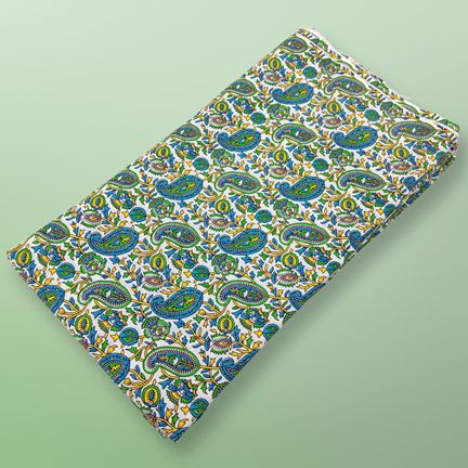 4 Meter Cotton Hand Printed Fabric