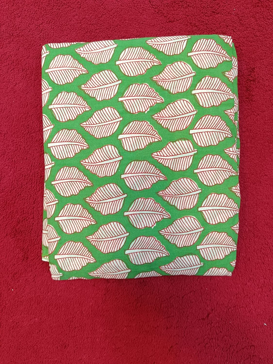 4 Meter Cotton Hand Printed Fabric