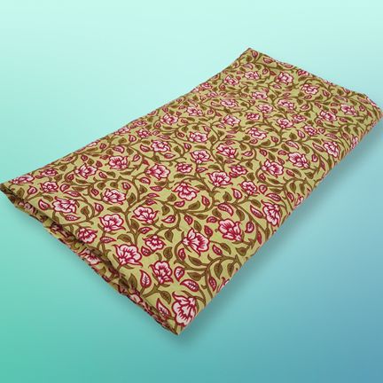 4 Meter Cotton Hand Printed Fabric