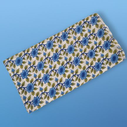 4 Meter Cotton Hand Printed Fabric