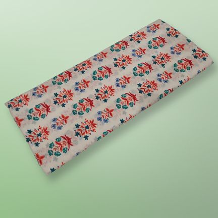 4 Meter Cotton Hand Printed Fabric