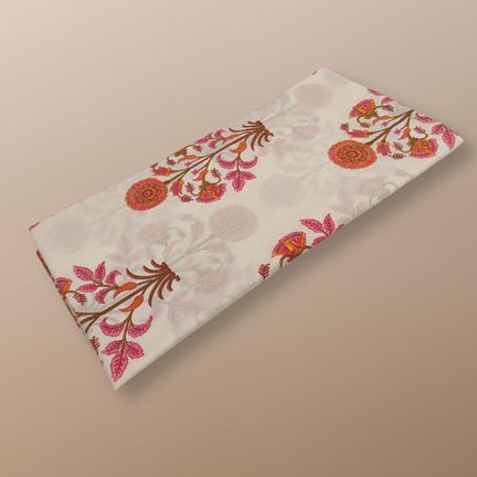 4 Meter Cotton Hand Printed Fabric