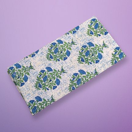 4 Meter Cotton Hand Printed Fabric