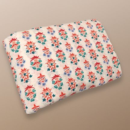 4 Meter Cotton Hand Printed Fabric