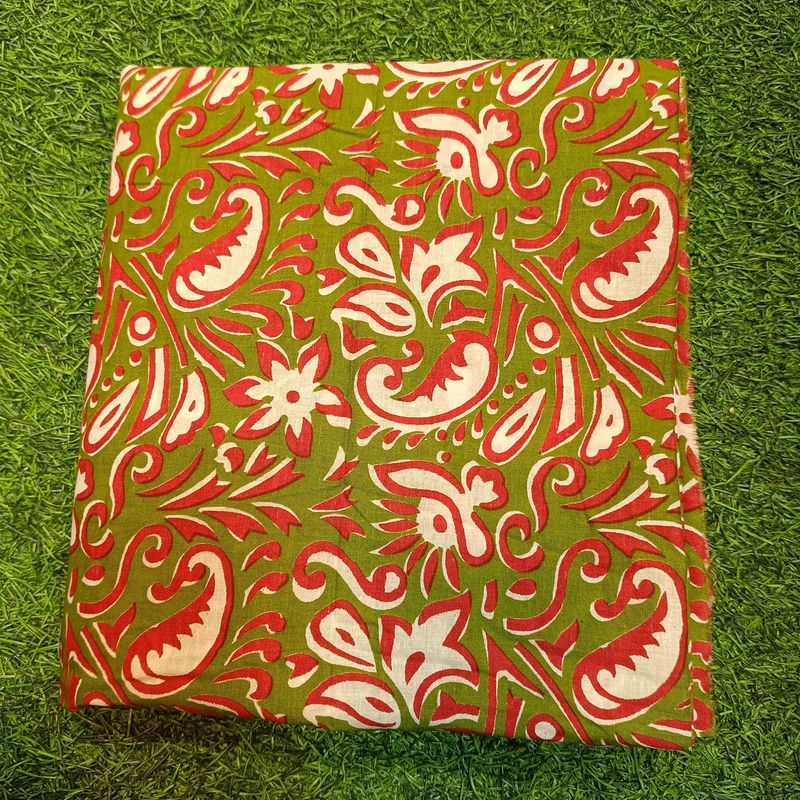 4 Meter Cotton Hand Printed Fabric