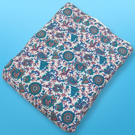 4 Meter Cotton Hand Printed Fabric