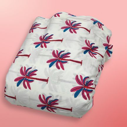 4 Meter Cotton Hand Printed Fabric