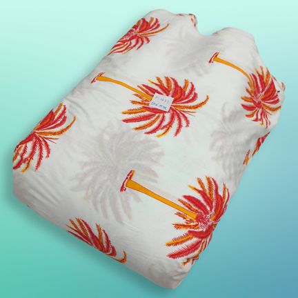 4 Meter Cotton Hand Printed Fabric
