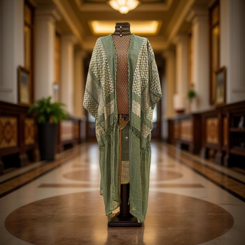 Free Size Linen Special Embroidery Dress Length 54"