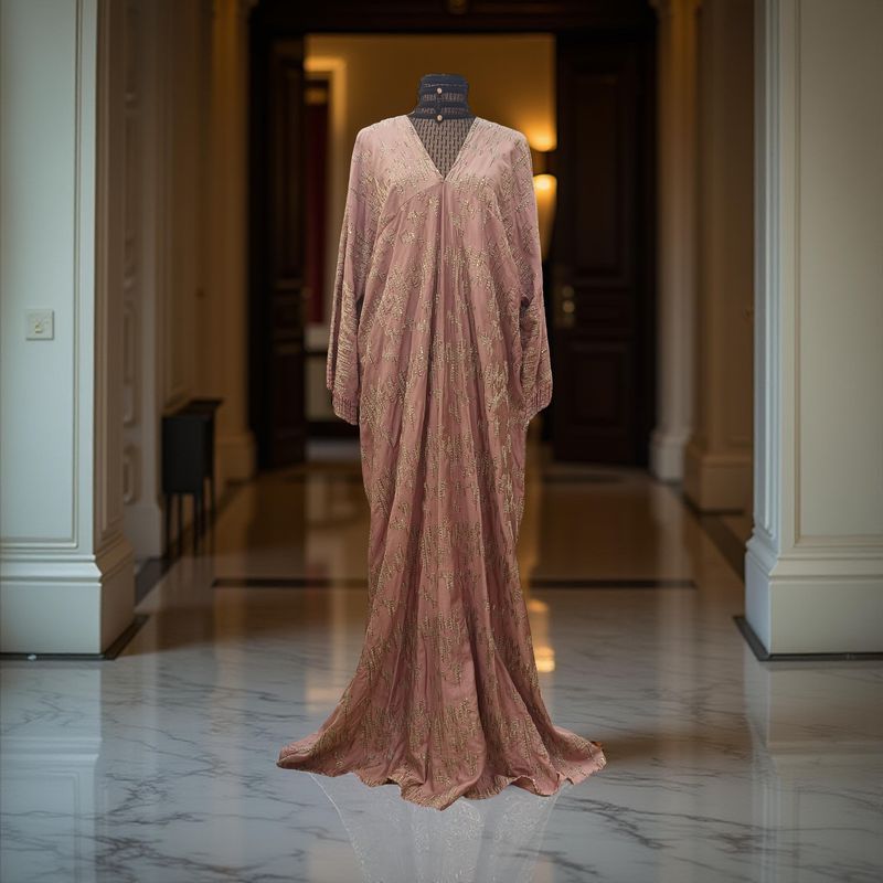 Free Size Linen Special Embroidery Dress Length 60"