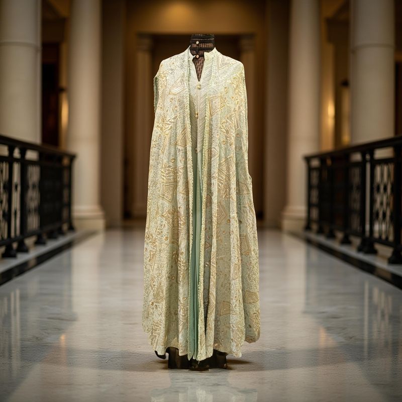 Free Size Linen 2 Pcs Special Embroidery Dress Length 55"