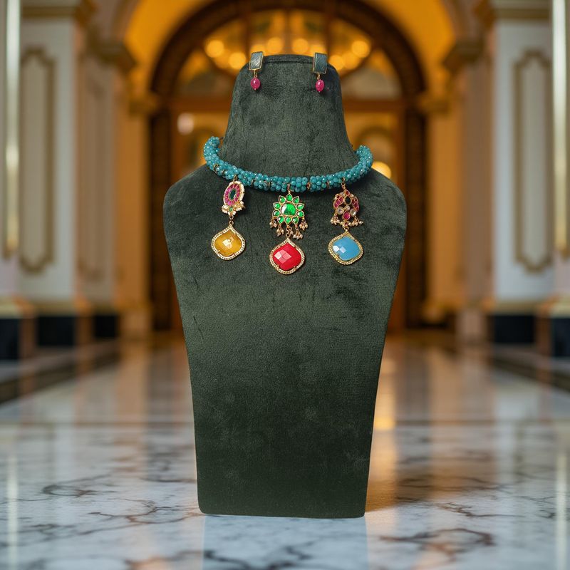 Luxury Kundan Necklace set with Earrings