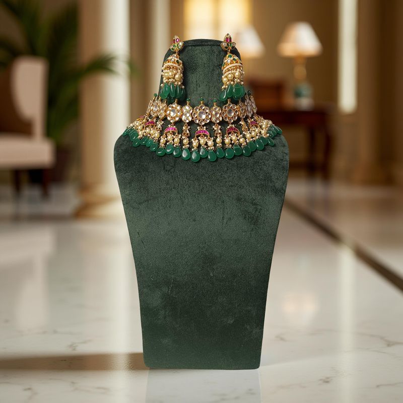 Luxury Kundan Necklace set with Earrings