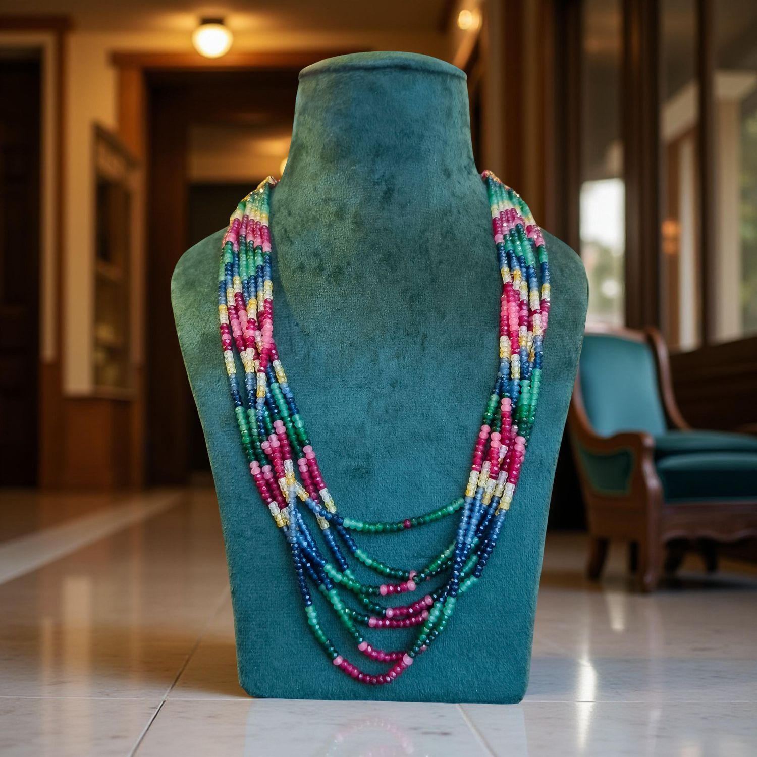 Luxury Satlada Style Beaded Necklace 05