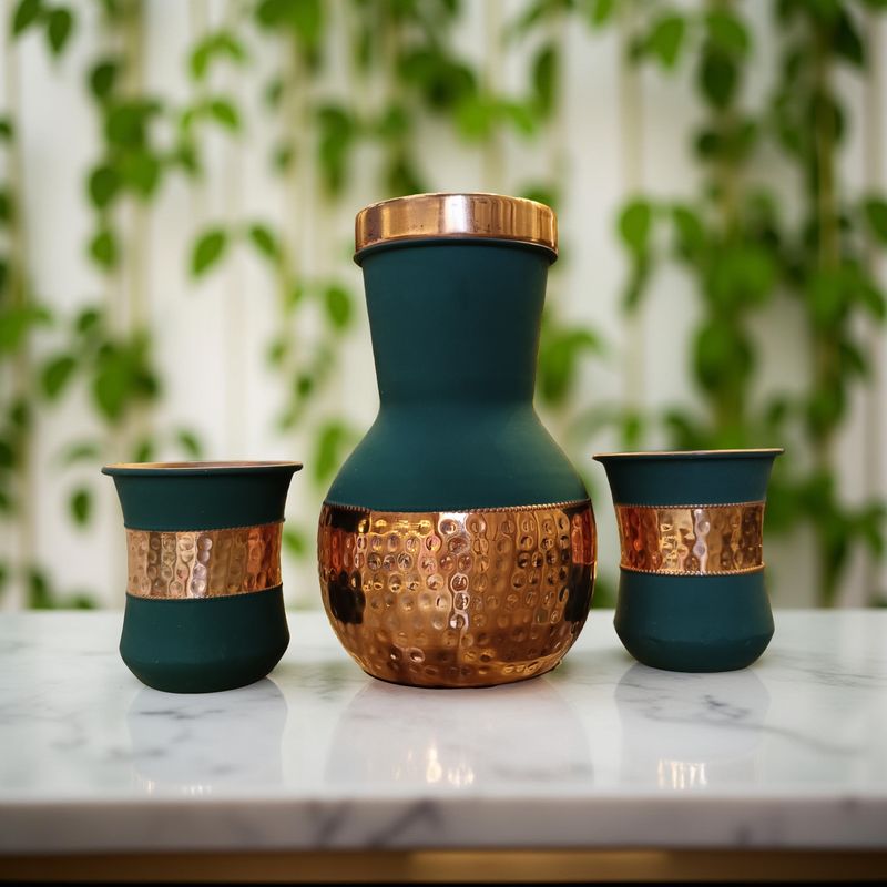 Luxury Venus Silk Brass Jug And Glass Set 23