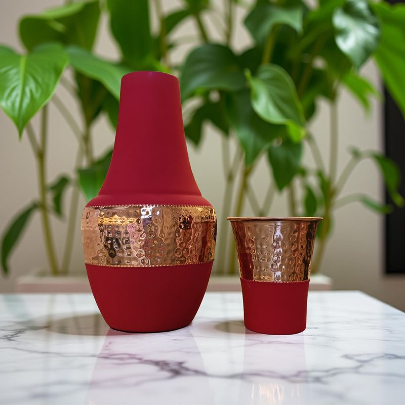 Luxury Venus Silk Brass Jug And Glass Set 22