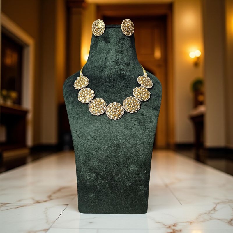 Luxury Kundan Necklace set with Earrings
