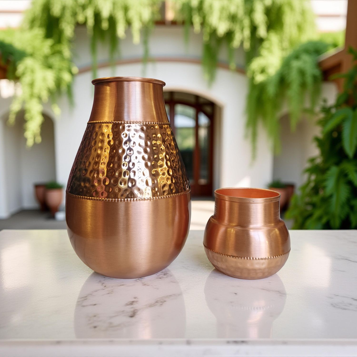 Luxury Lotus 2 Tone Brass Jug 14