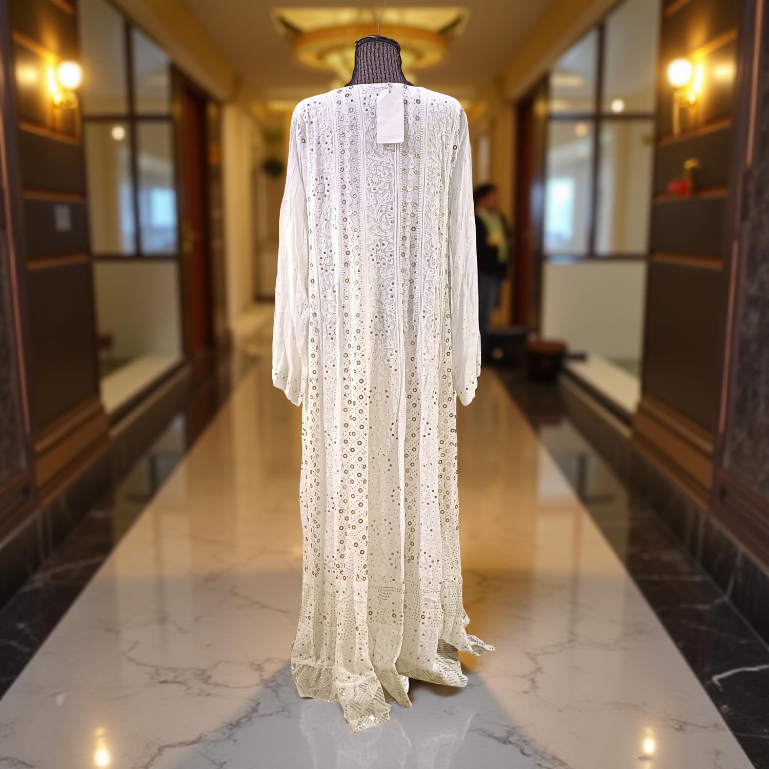 L-XL Linen Special Embroidery Dress Length 57"