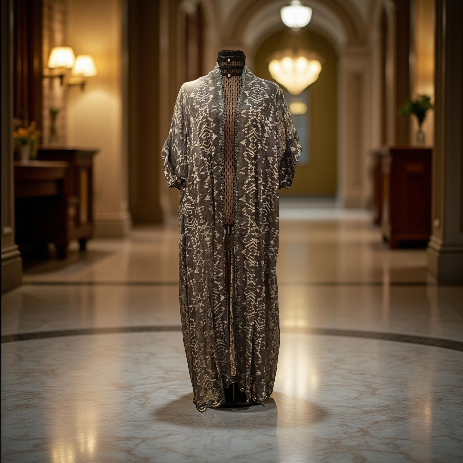 Free Size Linen Special Embroidery Dress Length 51"